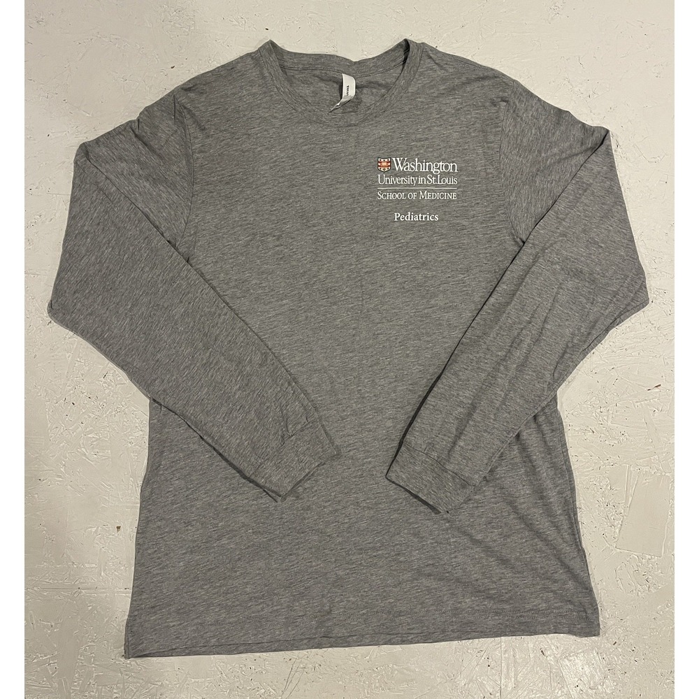 Washington University St Louis Long Sleeve Shirt Mens Large‎ Gray College